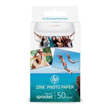 HP HP ZINK självhäftande fotopapper, 50 ark, 5x7,6 cm 1DE37A