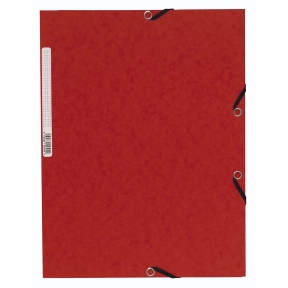 Kuminauhakansio kartonki 3-läppäinen A4 punainen, 10kpl.