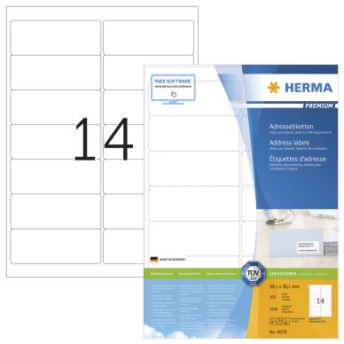   alt Etikett HERMA Premium A4 99,1x38,1 (100)