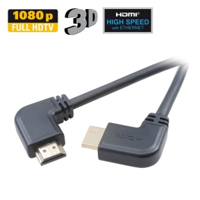 Vivanco HDMI High Speed Ethernet -kaapeli 2x90° 1,5m