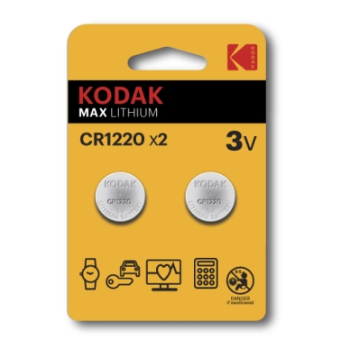KODAK alt Kodak Max lithium CR1220 2-pack