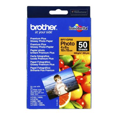Brother Fotopapper Glossy 10x15 50 ark 260g BP71GP50 Replace: N/A