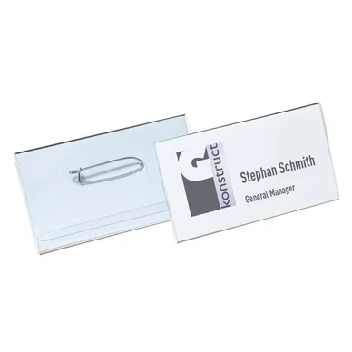 Namnskylt Durable nål 75x40 mm, 100 st