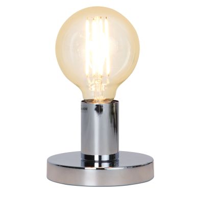 Lampfot i metall E27 krom