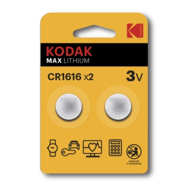KODAK alt Kodak Max lithium CR1616 2-pack