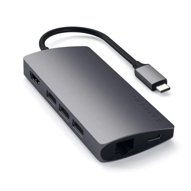 Satechi alt Satechi USB-C Multi-Port ‑sovitin 4K V2, Space Grey