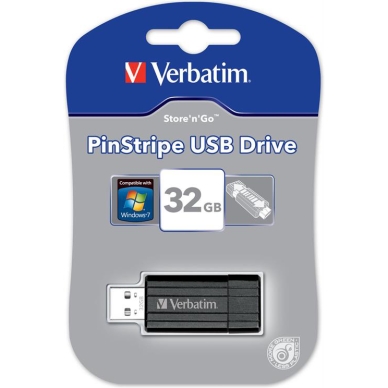 VERBATIM alt USB-tikku, PinStripe, 32 GB
