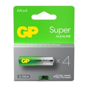 GP Super Alkaline AA-batteri LR6/15AU 4-pakk