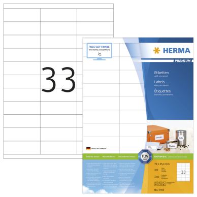 Herma alt Etikett HERMA Premium A4 70x25,4 (100)