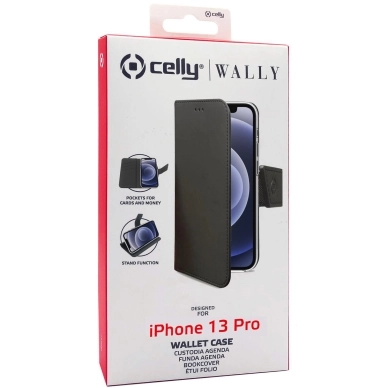 Celly alt Celly Wallet Case iPhone 13 Pro, musta
