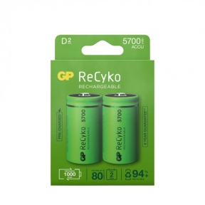 GP Recyko 5700 mAh D/R20 2-pakning