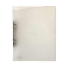 Ringpärm A4 i plast transparent vit