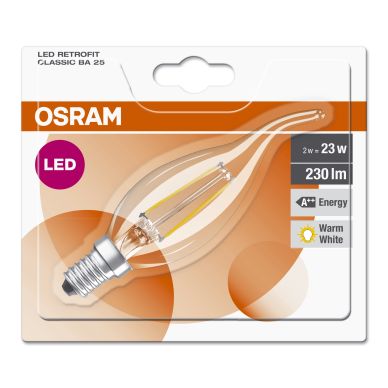 OSRAM alt Osram LED Retrofit Kron med topp E14 2,5W