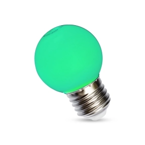 Grønn E27 LED-globuslampe 1W 230V