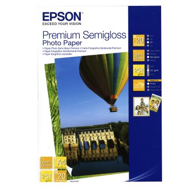 Epson Fotopapper Premium Semigloss A4 20 ark 251g S041332 Replace: N/A