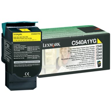 Lexmark Tonerkassett gul 1.000 sidor return C540A1YG Replace: N/A