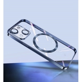 Mobildeksel MagSafe Transparent iPhone 15 Plus, Navy Blue