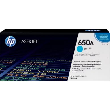 HP 650A Tonerkassett Cyan HP 650A Tonerkassett Cyan
