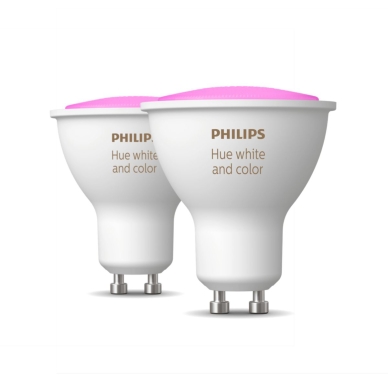 PHILIPS alt Philips HueWCA GU10 4,3W 2-pakning