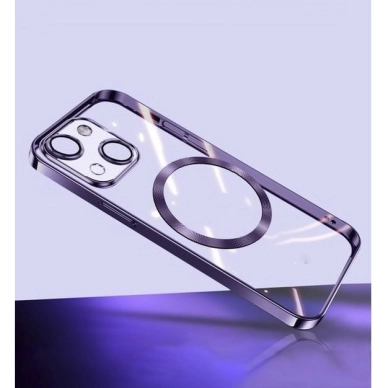 Turtos alt Kännykkäkotelot MagSafe Transparent iPhone 15 Plus, Purple