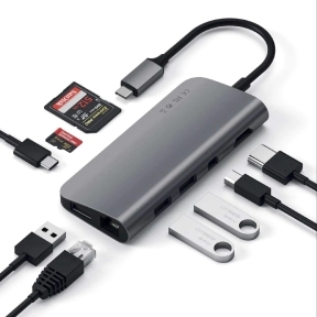 Satechi USB-C multimediasovitin 4K HDMI, Space Grey