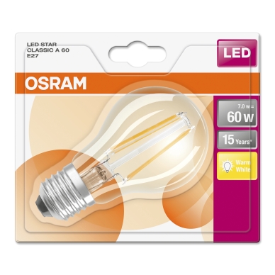 OSRAM alt Lampa E27 7W LED 2700K 806 lumen
