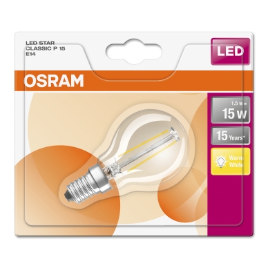 OSRAM alt LED-lampa E14 1,5W 2700K 136 lumen