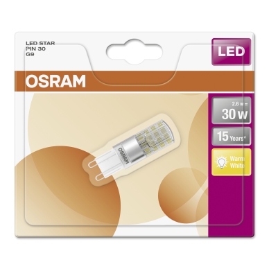 OSRAM alt Osram LED-lampa G9 2,6W 2700K 320 lumen