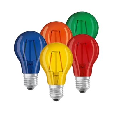 OSRAM alt LED-lamppu E27 2 W värillinen 5 kpl/pkt