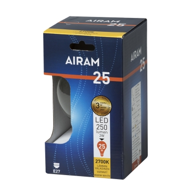 AIRAM alt Airam LED G95 2W/827 E27 FIL BX