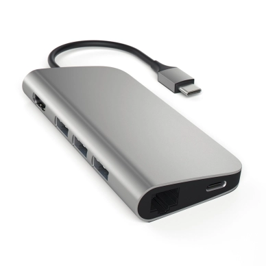 Satechi alt Satechi USB-C Multi-Port ‑sovitin 4K, Space Grey