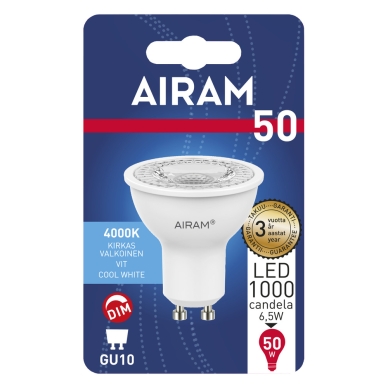 AIRAM alt GU10 Spotlight LED 4W 4000K 470 luumen