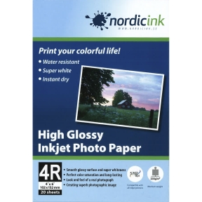 Glossy fotopapper 210g 10*15 20 pack