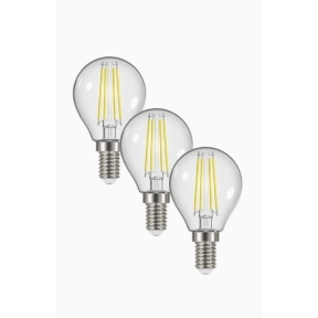 LED globuslampe E14 3,7W/827 Dimbar 3-Pakk