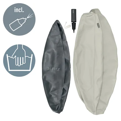 Leitz Ergo Active Sittboll med stoppfunktion 65cm ljusgrå Leitz Ergo Active Sittboll med stoppfunktion 65cm ljusgrå