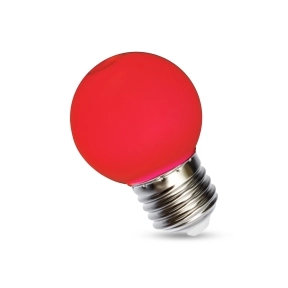 Punainen E27 LED-pallolamppu 1W 230V