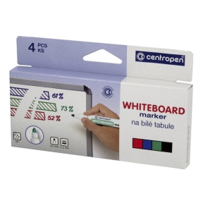 Whiteboard Merkepenn rund 4 farger