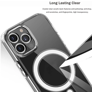 Turtos alt Mobilskal MagSafe Clear iPhone 15 Pro Max