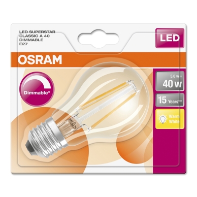 OSRAM alt LED-lampa E27 dimbar 5W 2700K 470 lumen