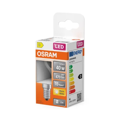 OSRAM LED Klot 40 Klar 3,4W 827 E14 4099854468759 Replace: N/A