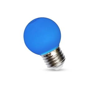 Blå E27 LED-globuslampe 1W 230V