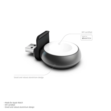 Zens alt ZENS trådløs Qi-lader til Apple Watch USB-A