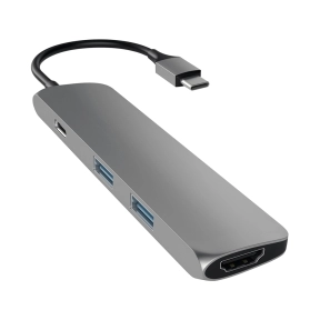 Slim USB-C Multi-Port ‑sovitin 4K HDMI, Space Grey