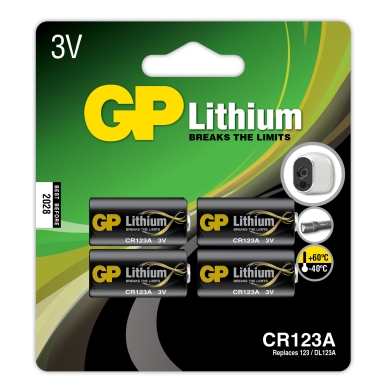 GP BATTERIES alt GP CR 123A-C1, 4-pack