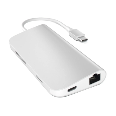 Satechi alt Satechi USB-C Multi-Port ‑sovitin 4K, Silver