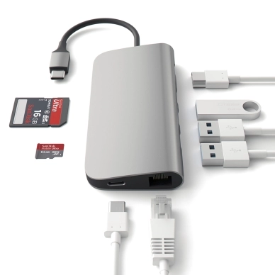 Satechi alt Satechi USB-C Multi-Port ‑sovitin 4K, Space Grey