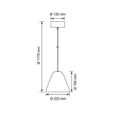 Enna Taklampa med diffusor, E27 Vit 220mm
