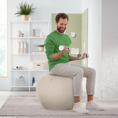 Leitz Ergo Active Sittboll med stoppfunktion 65cm ljusgrå Leitz Ergo Active Sittboll med stoppfunktion 65cm ljusgrå