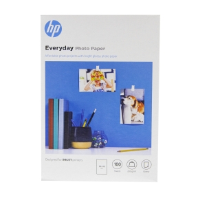 HP:n kiiltävä Everyday-valokuvapaperi, 100 arkkia/10×15 cm
