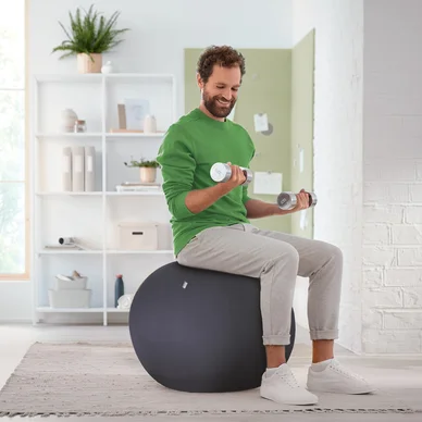 Leitz Ergo Active Sittboll med stoppfunktion 65cm mörkgrå Leitz Ergo Active Sittboll med stoppfunktion 65cm mörkgrå